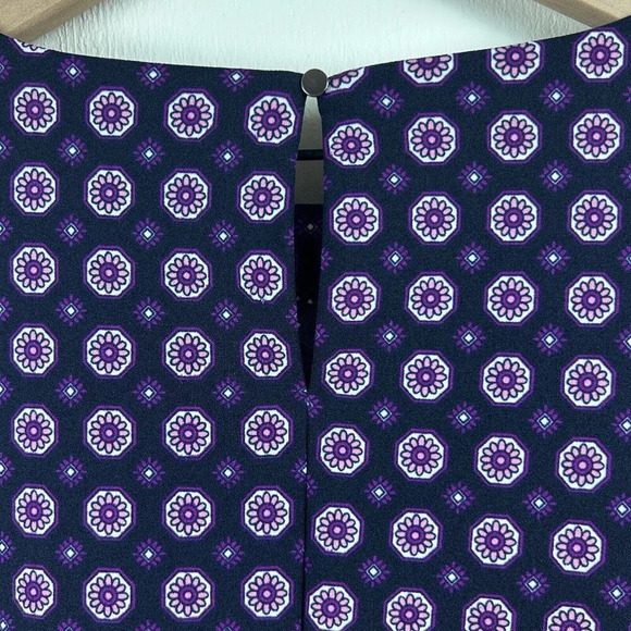 Banana Republic Factory Dress Womens Size 12 Purple Black Shift Dress Ladies - Picture 6 of 14